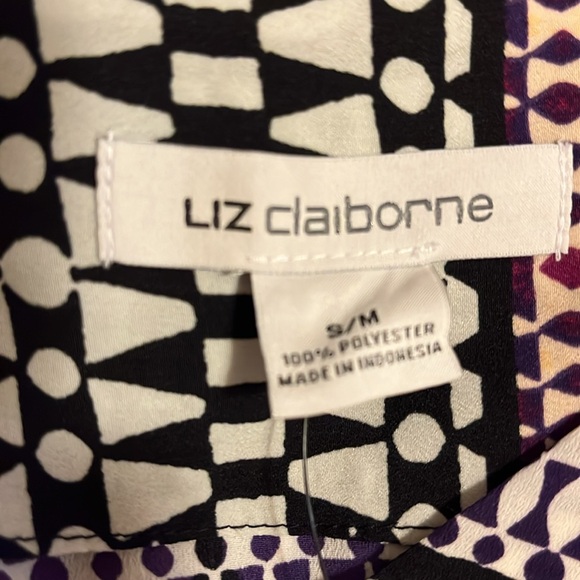 Liz Claiborne world traveler flowy blouse size small/medium - Picture 6 of 8